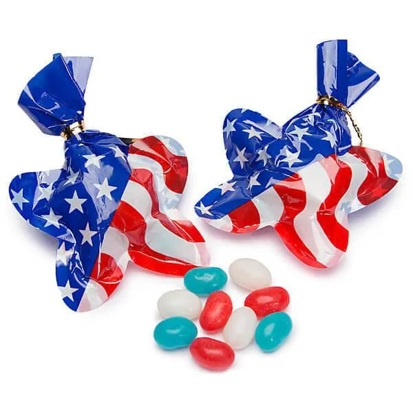 Star Shaped Cellophane Bags with Jelly Beans: 24-Piece Bag