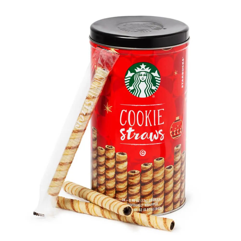 Starbucks Cookie Straws: 34-Piece Tin