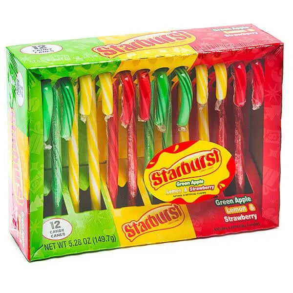 Starburst Candy Canes: 12-Piece Box