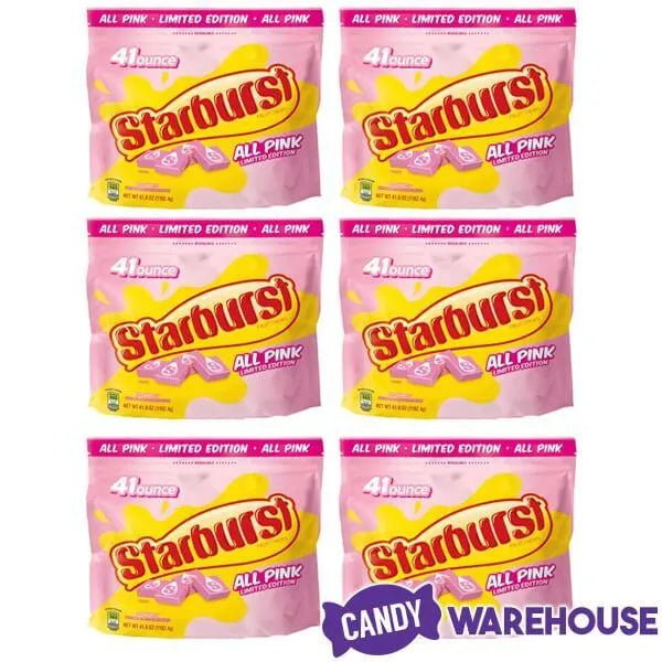 Starburst Fruit Chews Candy - All Pink: 15LB Case