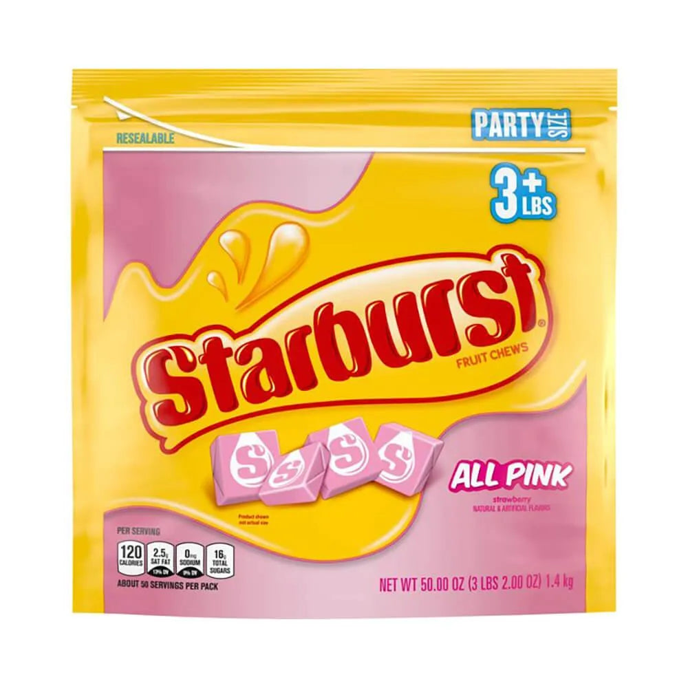 Starburst Fruit Chews Candy - All Pink: 50-Ounce Bag