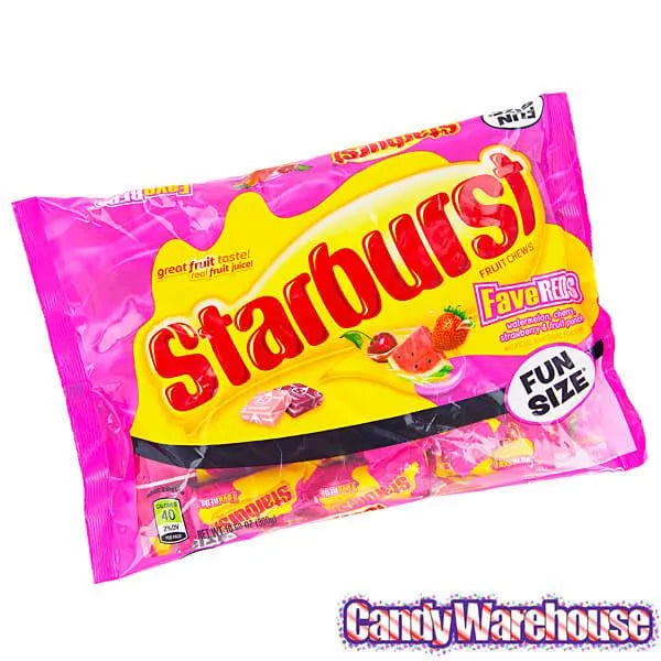 Starburst Fruit Chews Candy Fun Size Packs - FaveREDs: 30-Piece Bag