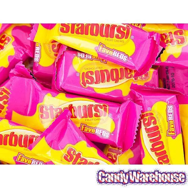 Starburst Fruit Chews Candy Fun Size Packs - FaveREDs: 30-Piece Bag