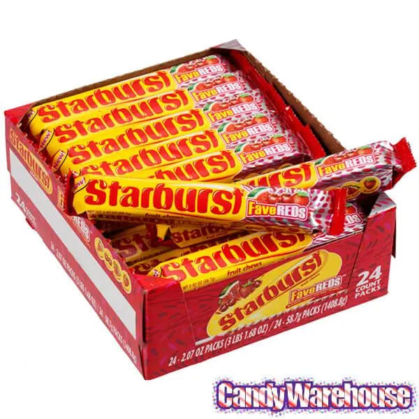 Starburst Fruit Chews Candy Packs - FaveREDs: 24-Piece Box