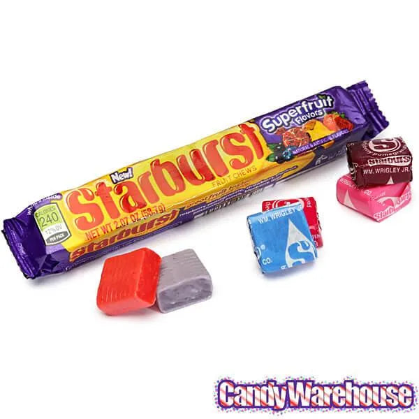 Starburst Fruit Chews Candy Packs - Superfruit: 24-Piece Box