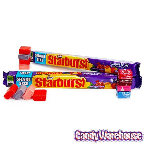 Starburst Fruit Chews King Size Candy Packs - Superfruit: 24-Piece Box