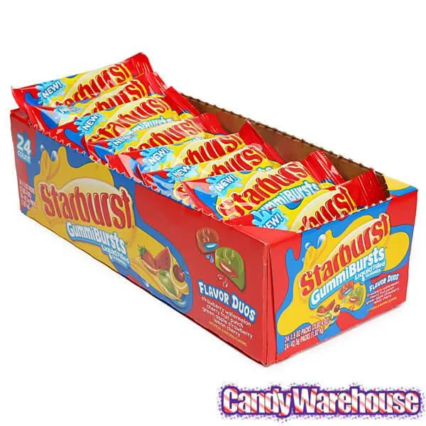 Starburst GummiBursts Liquid Filled Gummies Packs - Flavor Duos: 24-Piece Box