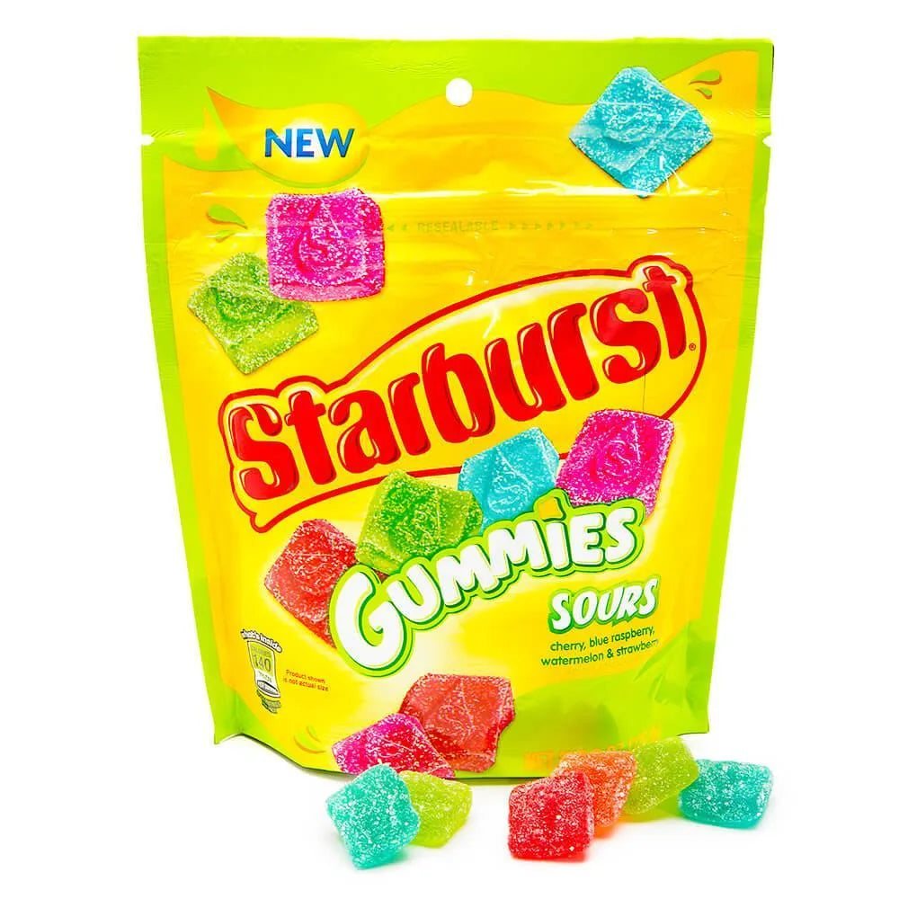 Starburst Gummies Candy - Sours: 12-Piece Case