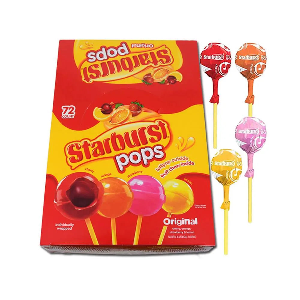 Starburst Lollipops: 72-Piece Box