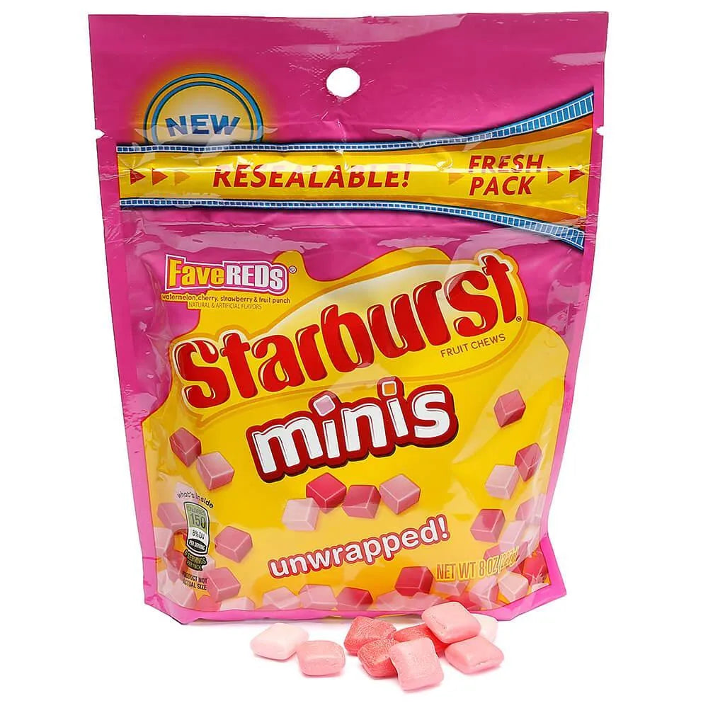 Starburst Minis Fruit Chews Candy - FaveREDs: 8-Ounce Bag