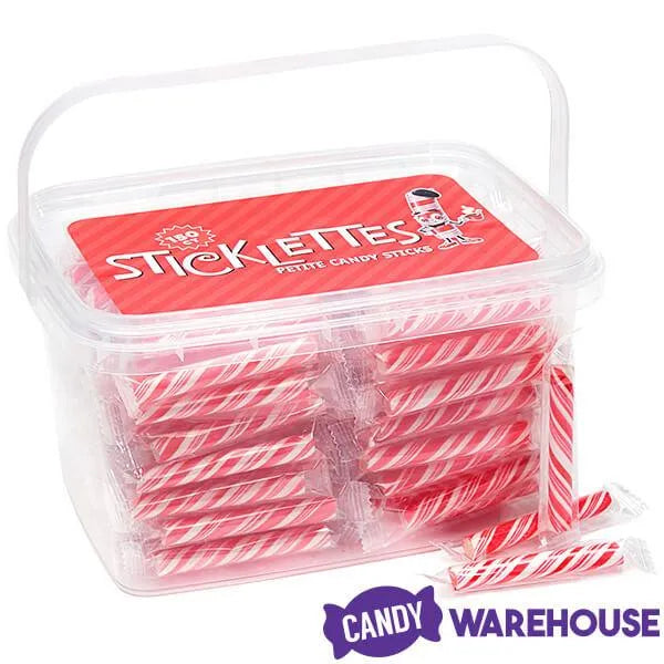 Sticklettes Petite Candy Sticks - Peppermint: 150-Piece Tub