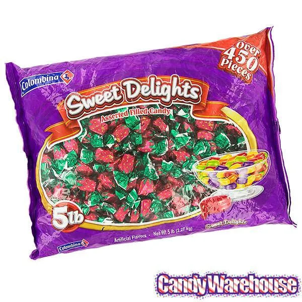 Strawberry Bon Bons Candy: 5LB Bag