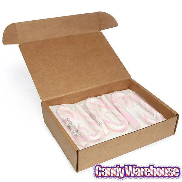 Strawberry Giant Candy Canes: 12-Piece Box