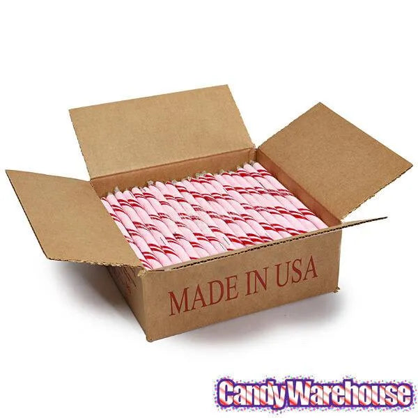 Strawberry Hard Candy Sticks: 100-Piece Box