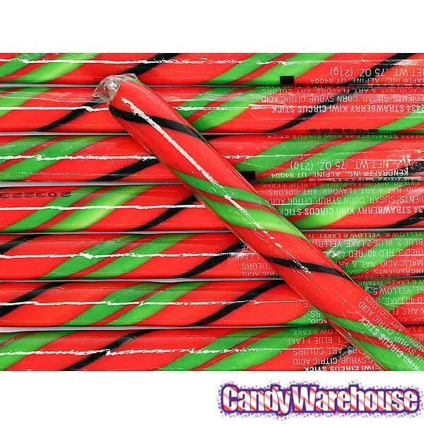 Strawberry Kiwi Hard Candy Sticks: 100-Piece Box