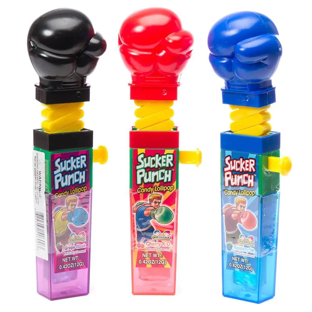 Sucker Punch Candy Lollipops: 12-Piece Box