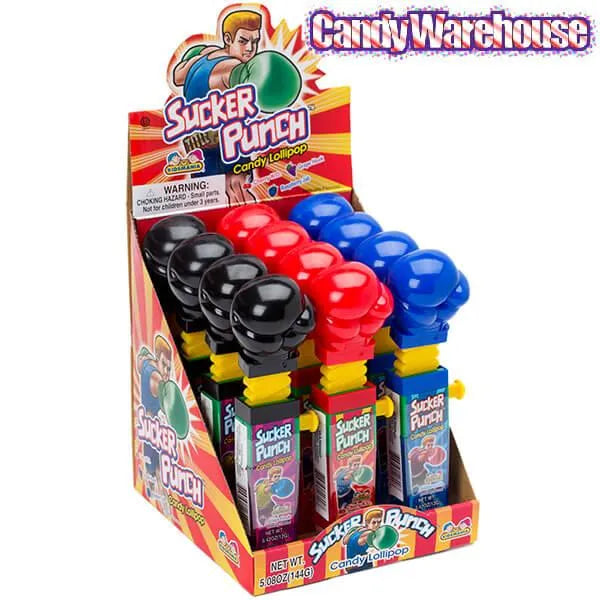 Sucker Punch Candy Lollipops: 12-Piece Box