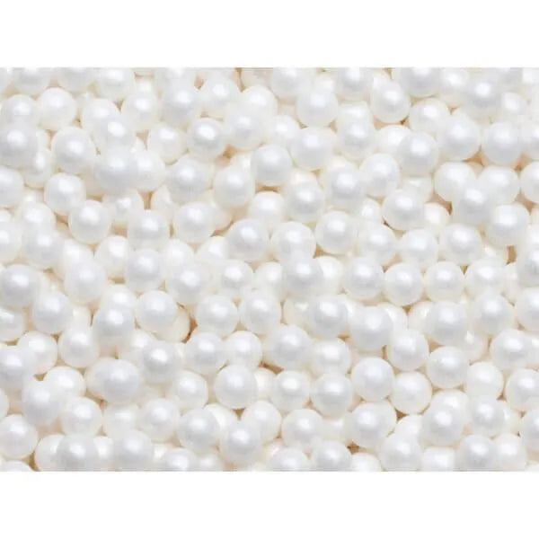 Sugar Candy Beads - Pearl White: 2LB Bag