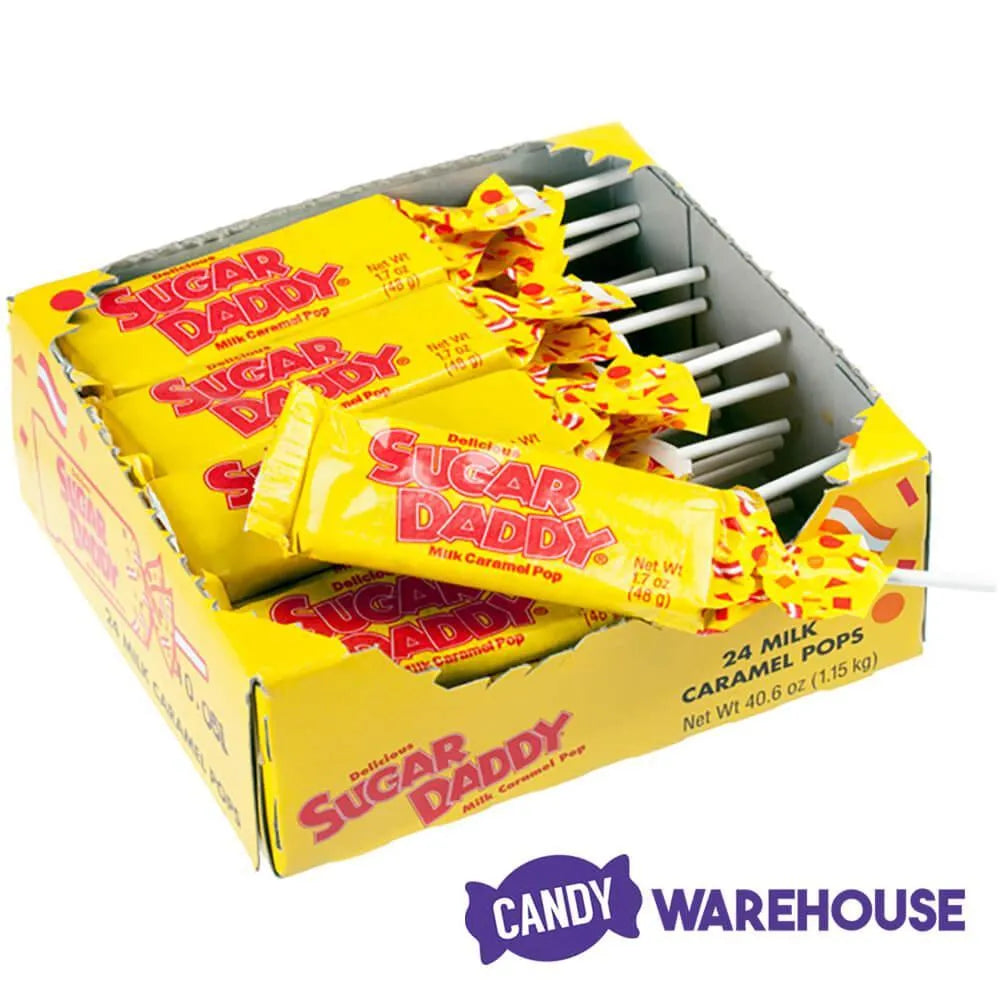 Sugar Daddy Caramel Pops - Large: 24-Piece Box