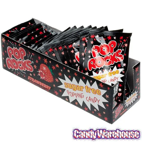 Sugar Free Pop Rocks Candy Packs: 24-Piece Box