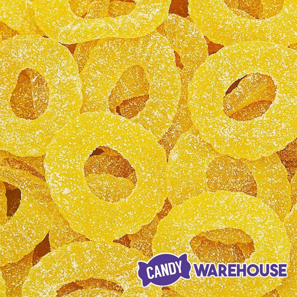 Sugared Gummy Pineapple Rings Candy: 1KG Bag