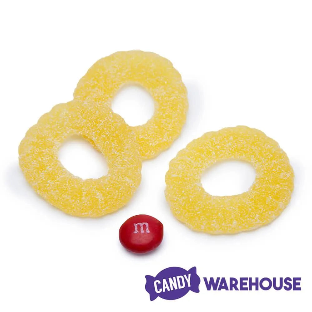 Sugared Gummy Pineapple Rings Candy: 1KG Bag