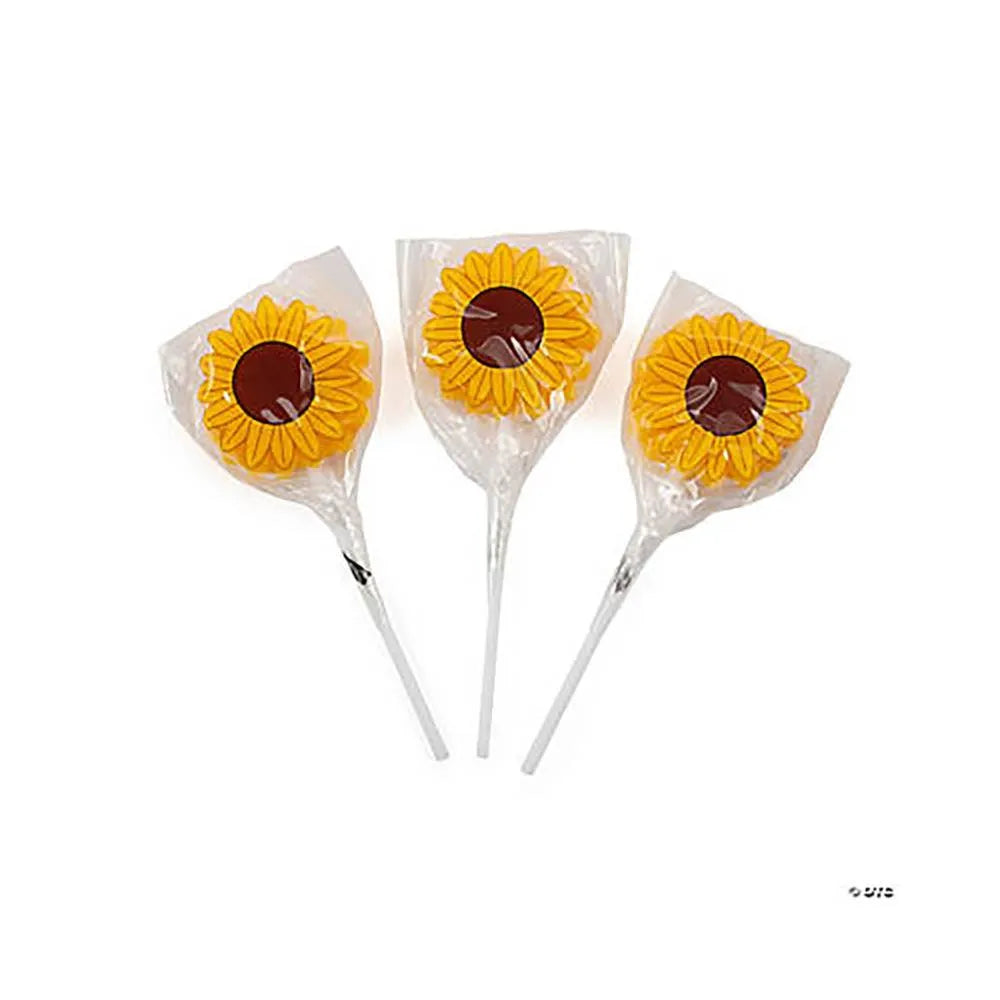 Sunflower Lollipops: 12-Piece Box