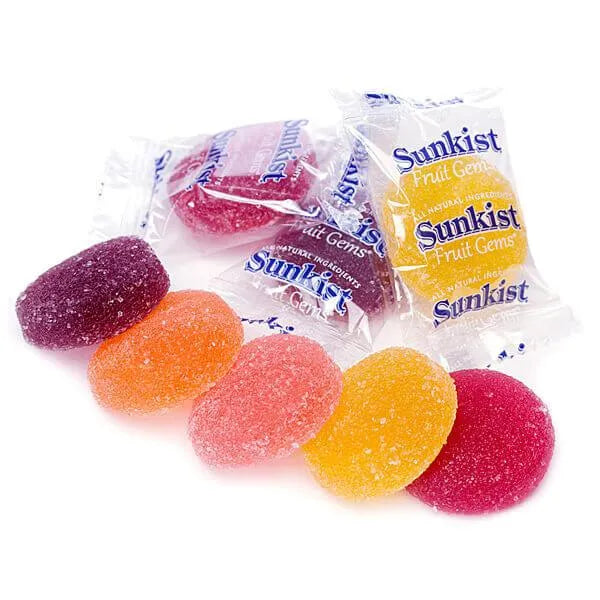 Sunkist Fruit Gems Candy - Wrapped: 10LB Case