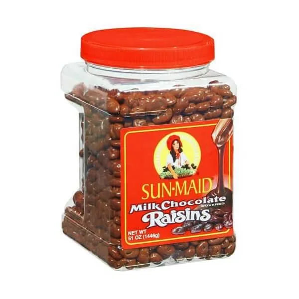 SunMaid Chocolate Covered Raisins Candy: 48-Ounce Tub