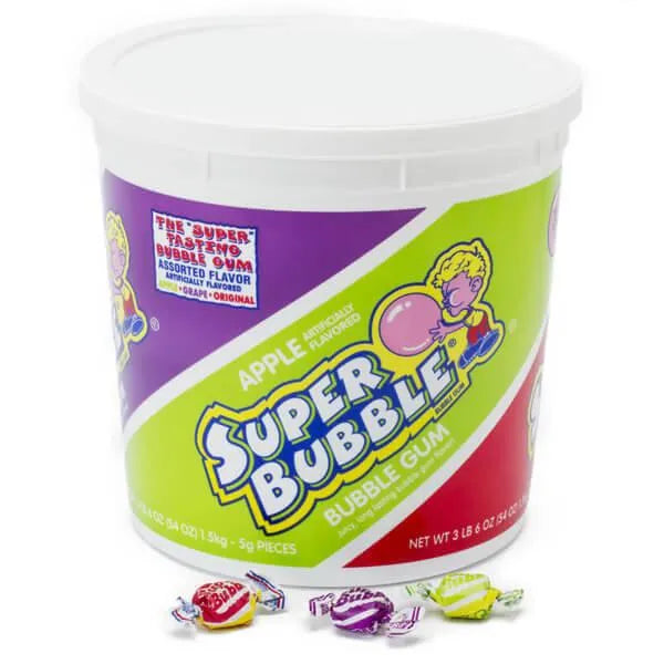 Super Bubble Gum - Assorted: 300-Piece Tub