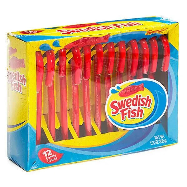 Swedish Fish Candy Canes: 12-Piece Box