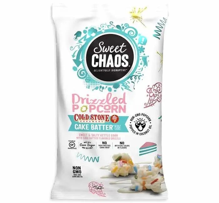 Sweet Chaos Drizzled Cold Stone Cake Batter Popcorn: 8-Piece Case