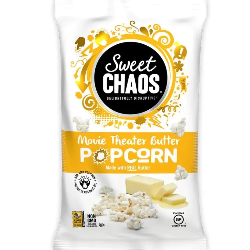 Sweet Chaos Movie Theater Butter Popcorn: 8-Piece Case