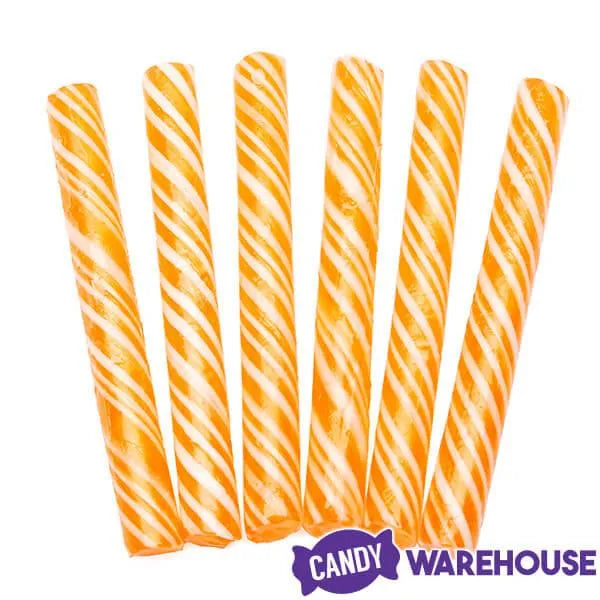 Sweet Spindles Mini Hard Candy Sticks - Orange: 50-Piece Jar