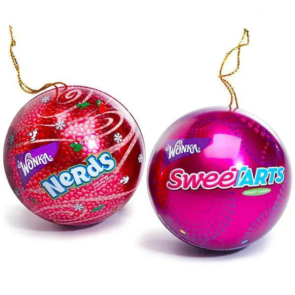 SweeTarts and Nerds Candy Tin Christmas Ornaments: 12-Piece Box