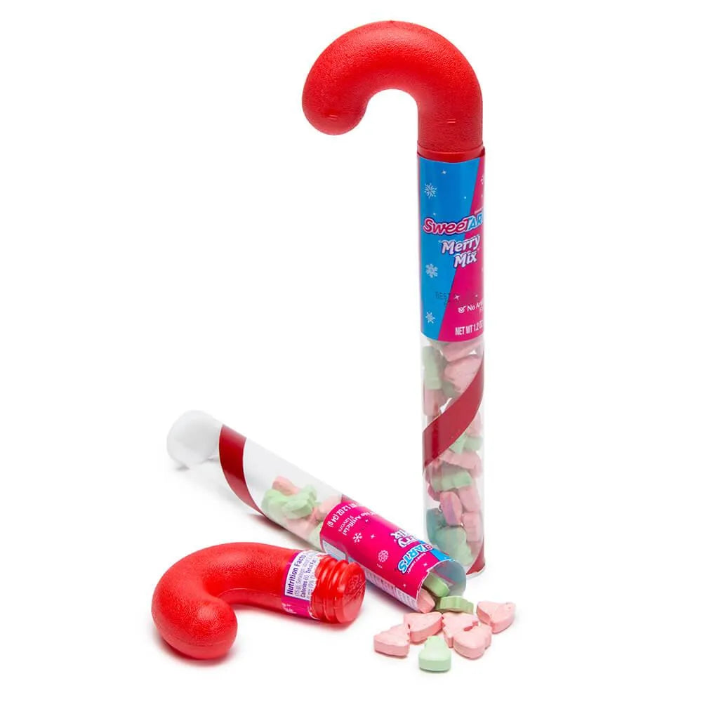 SweeTarts Candy Filled Plastic Candy Cane Tubes: 24-Piece Box