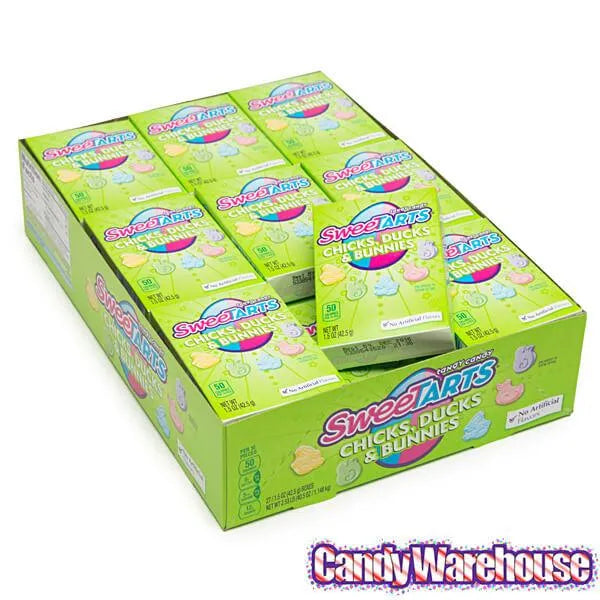 SweeTarts Chicks - Ducks - Bunnies Candy 1.5-Ounce Packs: 27-Piece Box