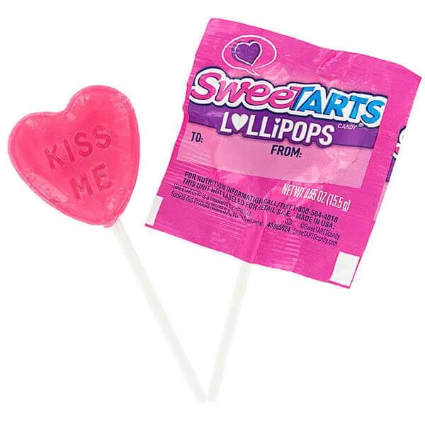 SweeTarts Heart Lollipops: 30-Piece Bag