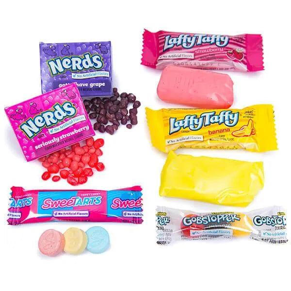 SweeTarts - Nerds - Laffy Taffy - Gobstopper Bulk Candy Assortment: 150-Piece Bag