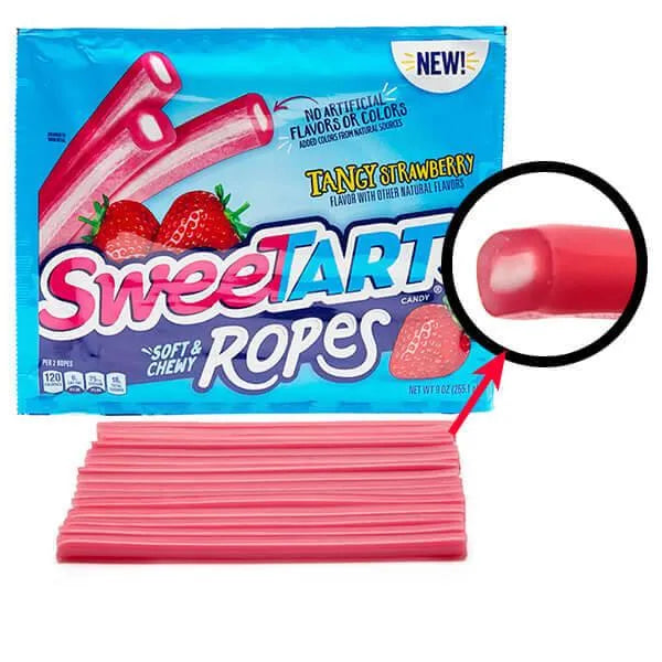 SweeTarts Ropes Candy - Tangy Strawberry: 12-Piece Case