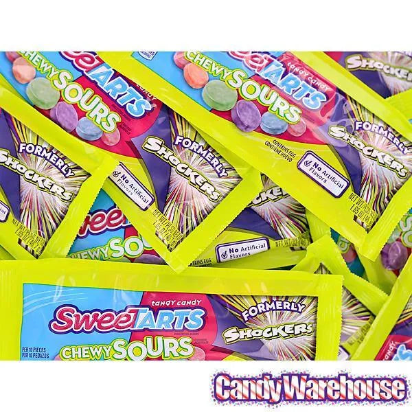 SweeTarts Shockers Chewy Sours Candy Packs: 24-Piece Box