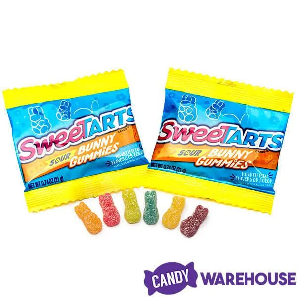 SweeTarts Sour Bunny Gummies Fun Size Packs: 12-Piece Bag