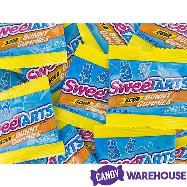 SweeTarts Sour Bunny Gummies Fun Size Packs: 12-Piece Bag