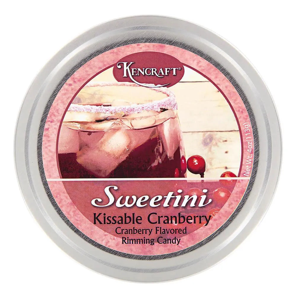 Sweetini Cocktail Rim Sugar - Cranberry: 4-Ounce Tin