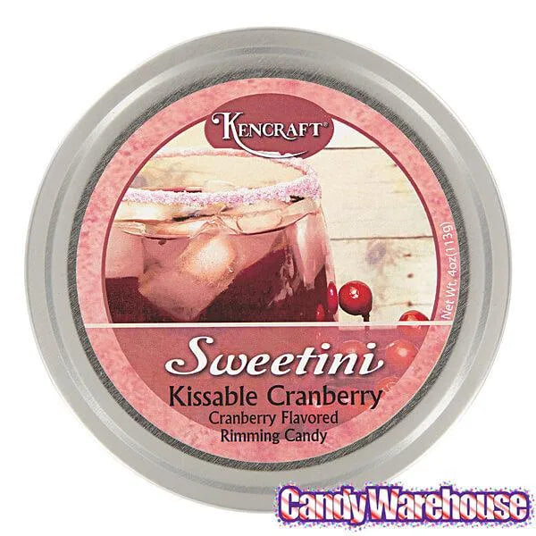 Sweetini Cocktail Rim Sugar - Cranberry: 4-Ounce Tin