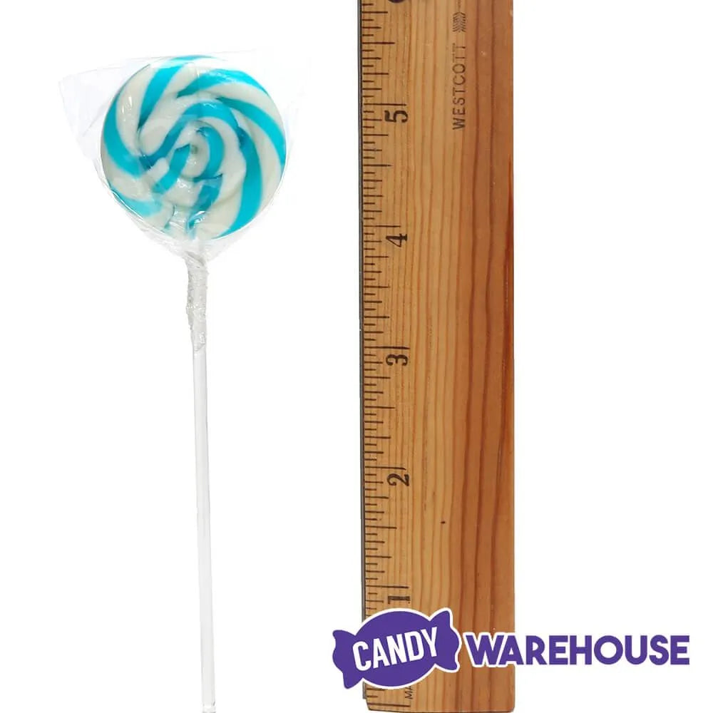 Swipple Pops Petite Swirl Ripple Lollipops - Blue Raspberry: 60-Piece Tub