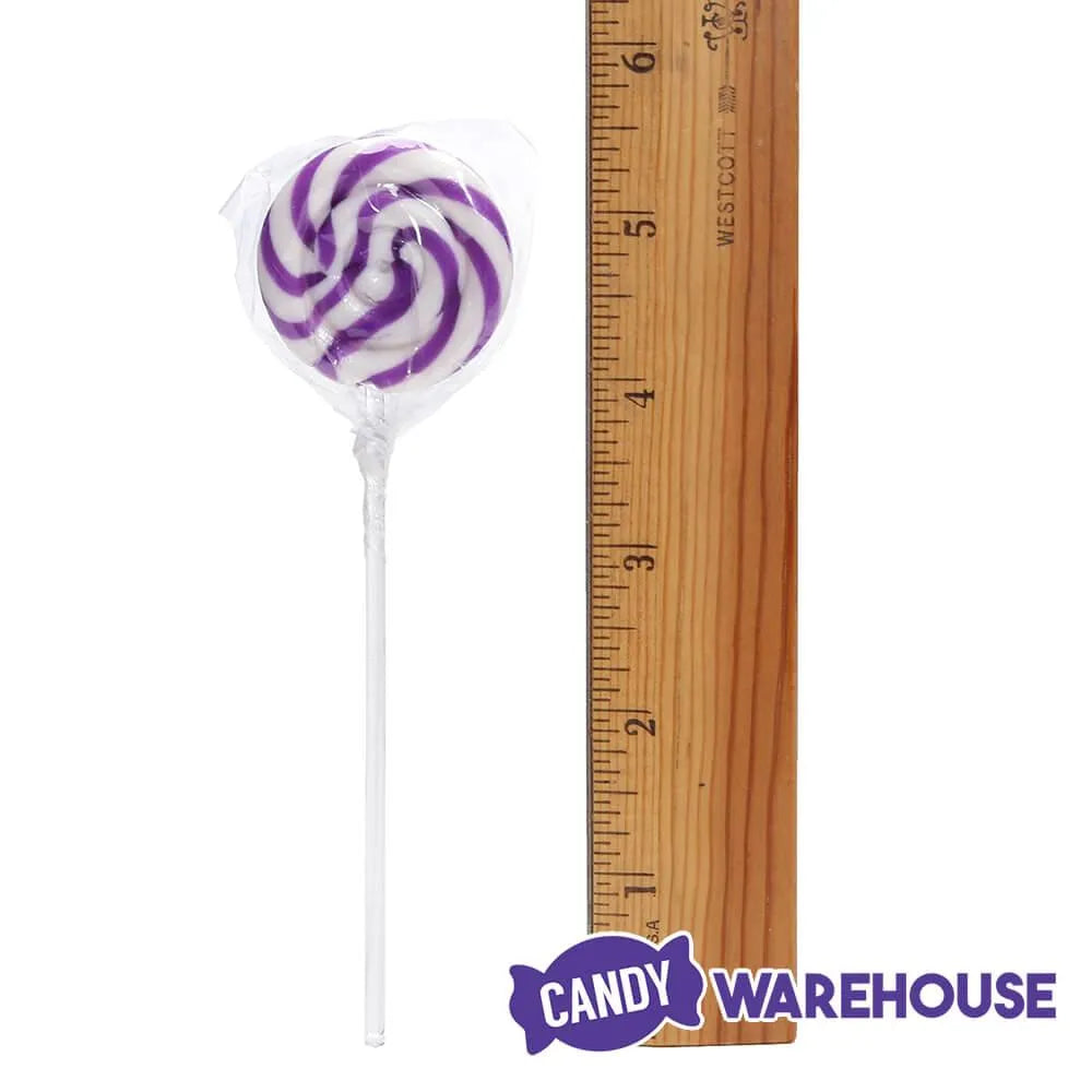 Swipple Pops Petite Swirl Ripple Lollipops - Purple Grape: 60-Piece Tub