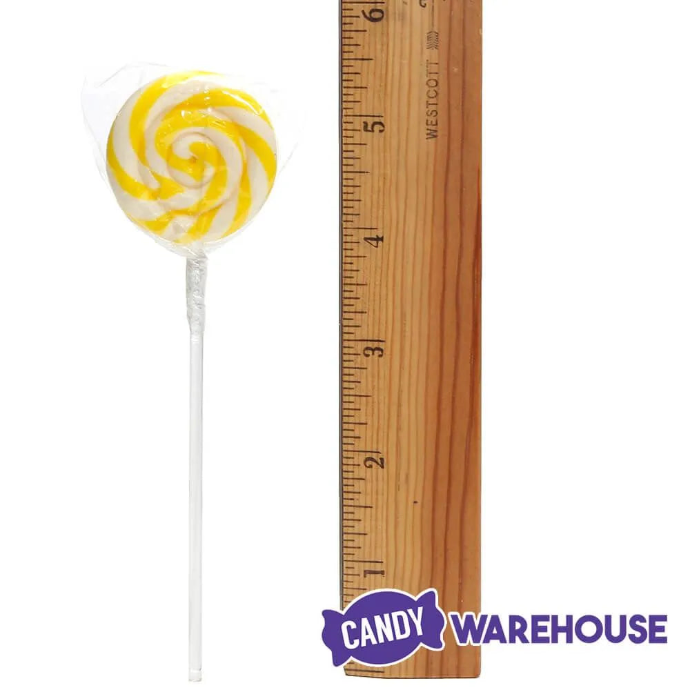 Swipple Pops Petite Swirl Ripple Lollipops - Yellow Banana: 60-Piece Tub