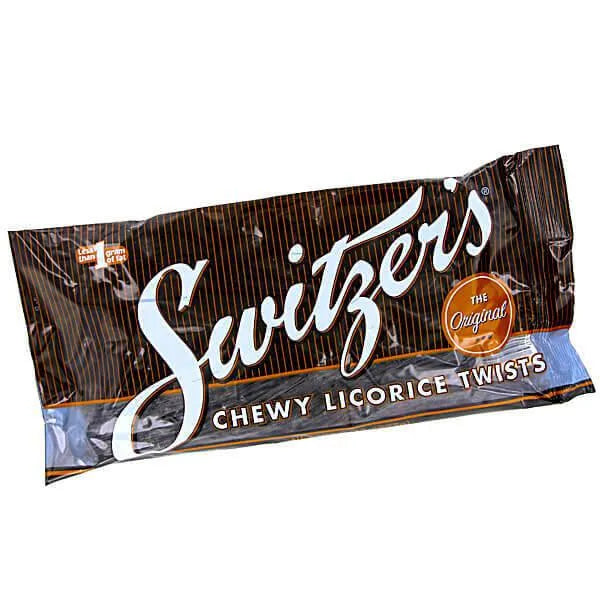 Switzer's Chewy Licorice Twists - Black: 8-Ounce Bag