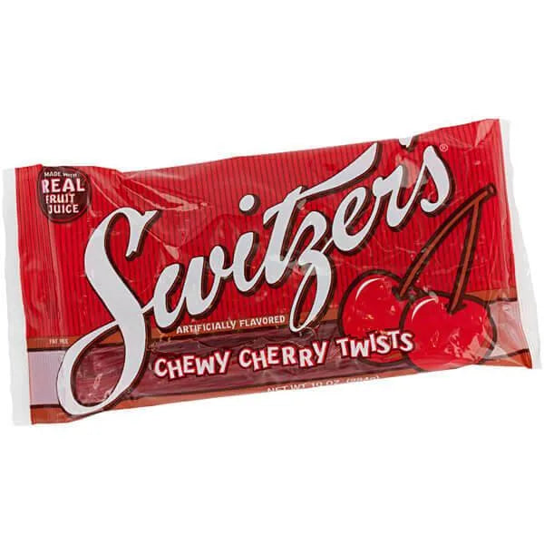 Switzer's Chewy Licorice Twists - Cherry: 8-Ounce Bag